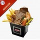 Kebab Box med pommes frites, salat og dressing
